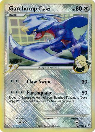 3. Garchomp C League Promo Staff Card Garchomp C League Promo Staff Card