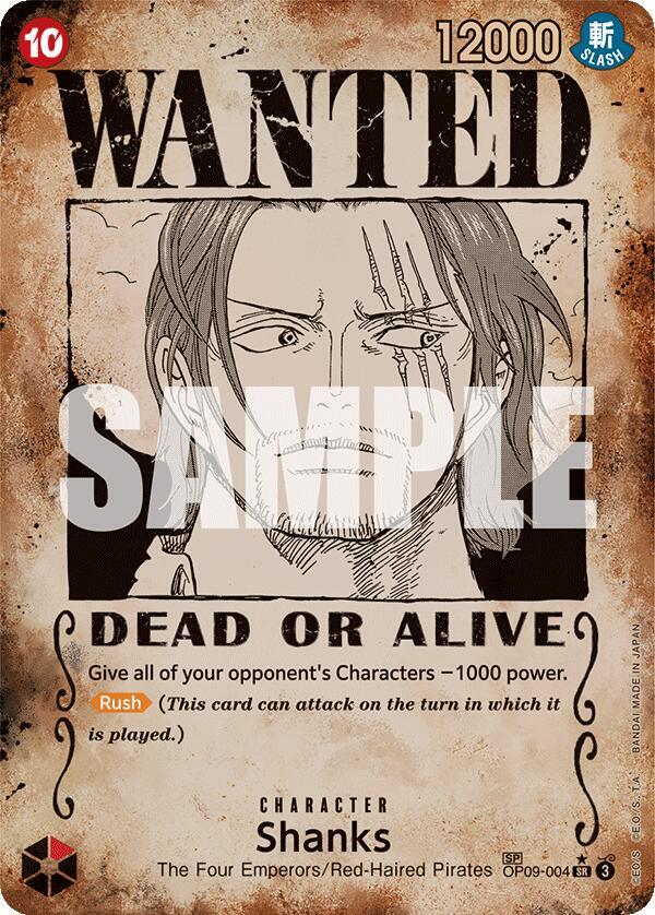 Shanks (Wanted Poster) OP09-004 - Emperors in the New World