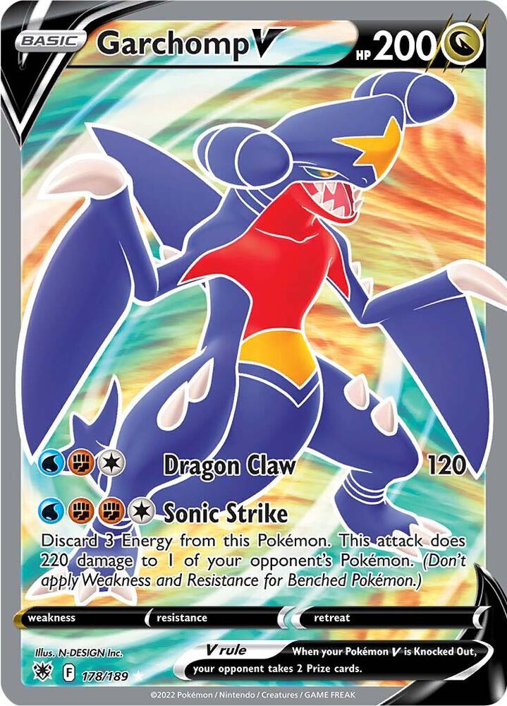 7. Garchomp V #178 – Pokémon Astral Radiance Garchomp V #178 – Pokémon Astral Radiance