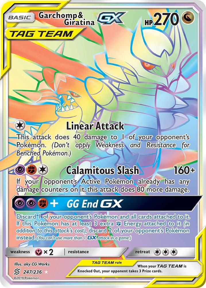 9. Garchomp & Giratina GX (Secret Rare) Garchomp & Giratina GX (Secret Rare)