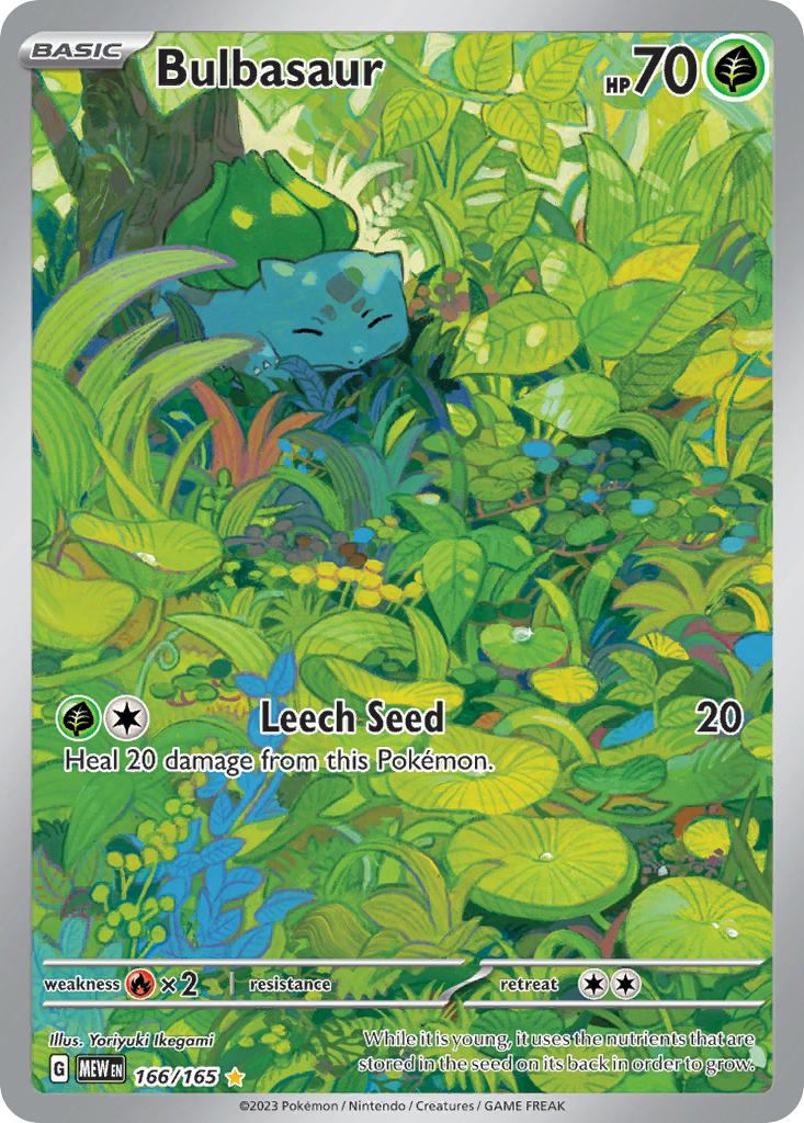 Bulbasaur #166 - Pokémon Scarlet & Violet 151 Bulbasaur – Scarlet & Violet 151 – 166165 – Illustration Rare