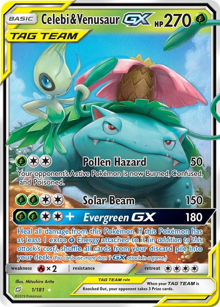 Celebi & Venusaur GX (1) SM Team Up (Ultra Rare)