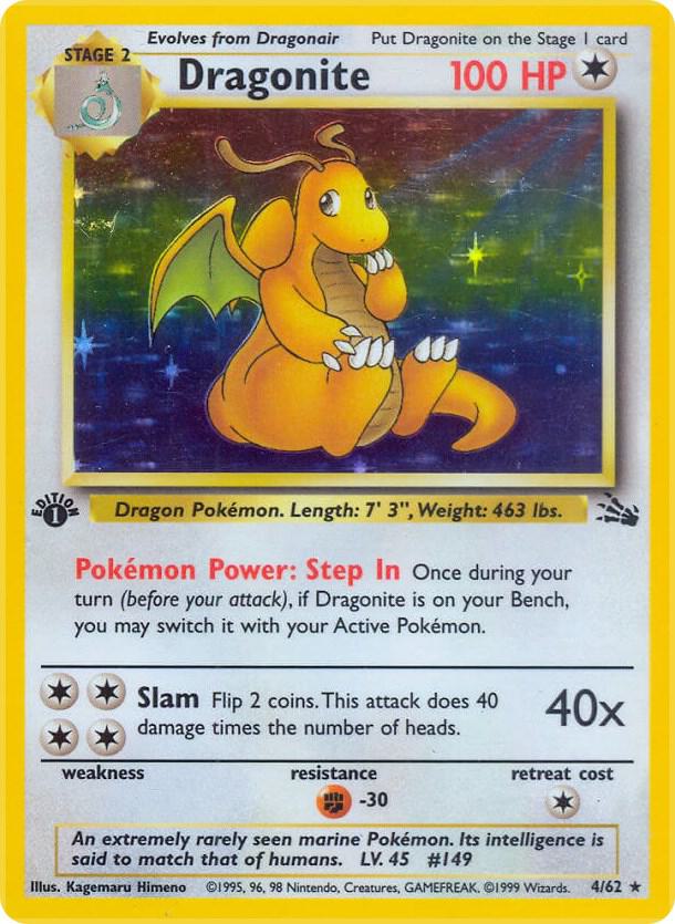 Dragonite (4) Fossil (Holo Rare) Dragonite (4) Fossil (Holo Rare)