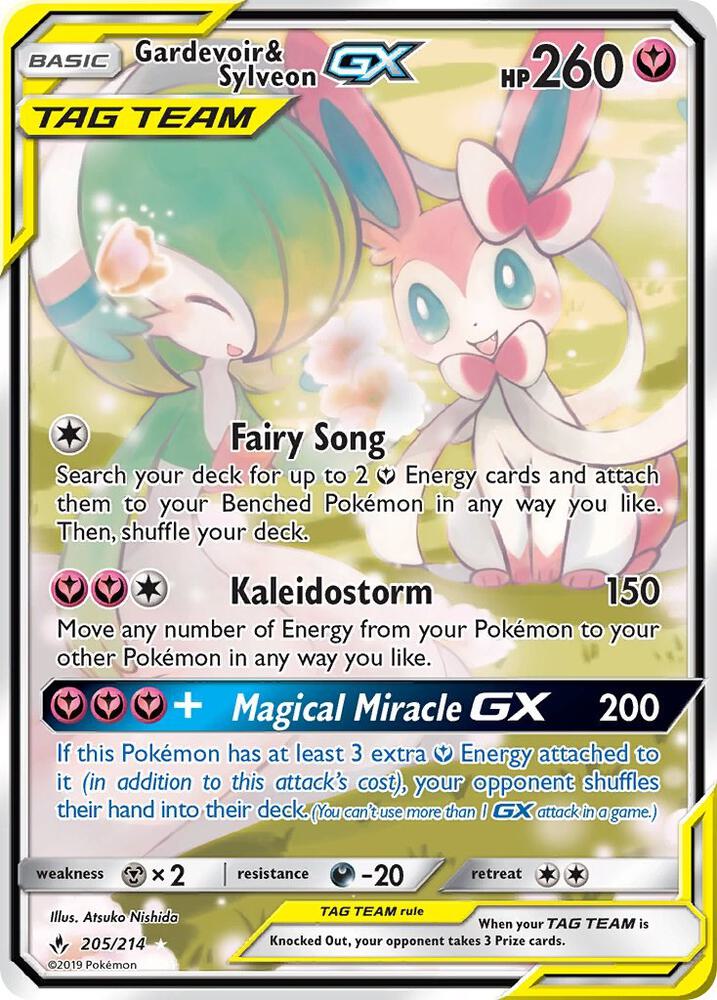 Gardevoir & Sylveon GX (205) (Alternate Full Art) Unbroken Bonds