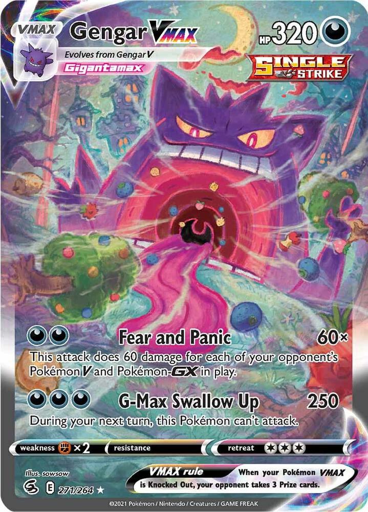 Gengar VMAX (Alternate Art Secret) - Fusion Strike (SWSH08)