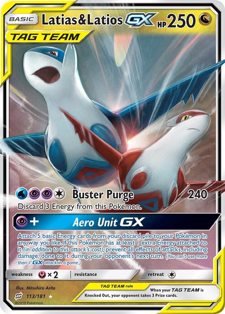 Latias & Latios GX 113 SM Team Up