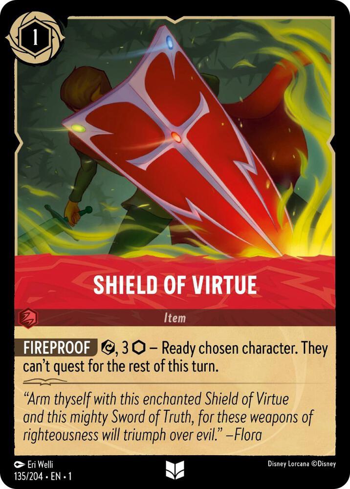 Lorcana Item Cards Shield of Virtue Lorcana Item Cards Shield of Virtue