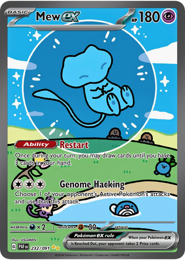 Mew ex Bubble Mew Paldean Fates 232091