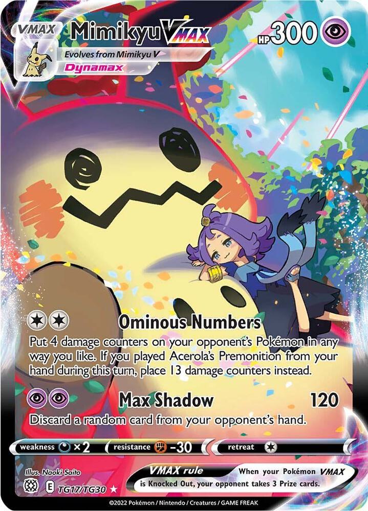 Mimikyu VMAX SWSH09 Brilliant Stars Trainer Mimikyu VMAX SWSH09 Brilliant Stars Trainer