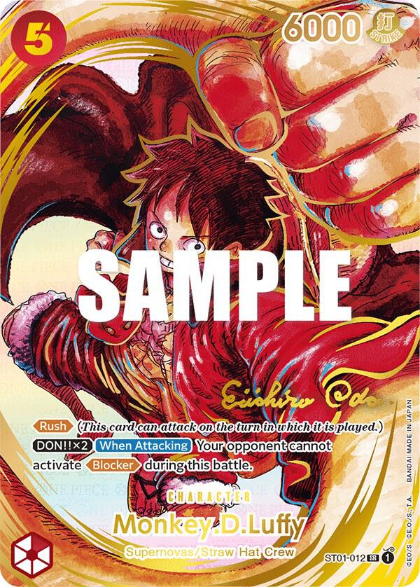 Monkey.D.Luffy (012) (Alternate Art) (Gold-Stamped Signature) - Awakening of The New Era Monkey.D.Luffy (012) (Alternate Art) (Gold-Stamped Signature) - Awakening of the New Era (OP05)
