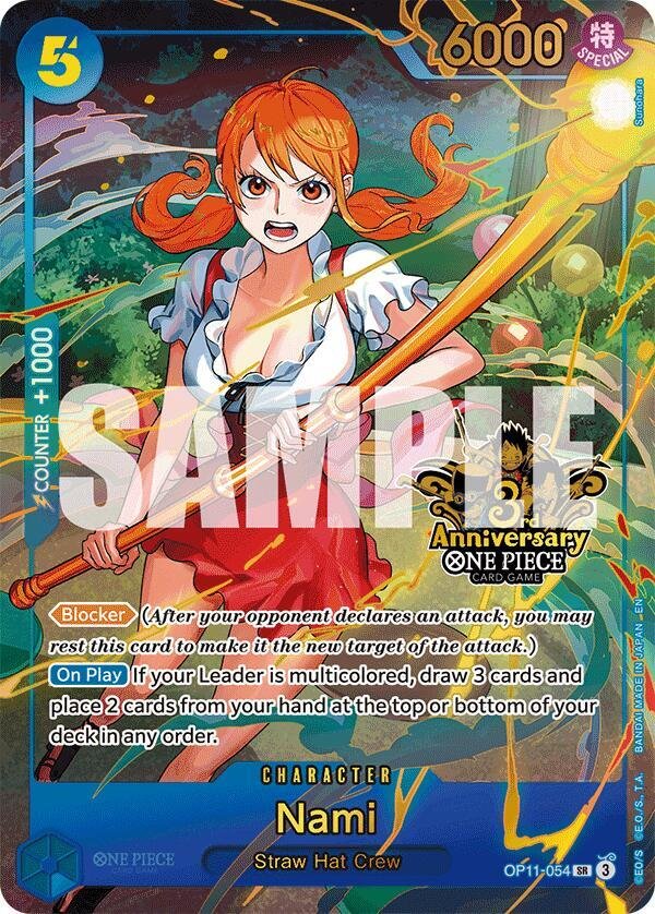 O-Nami #OP06-101 (Alternate Art) (Rare) - Wings of the Captain Nami Japanese Version 3rd Anniversary Set