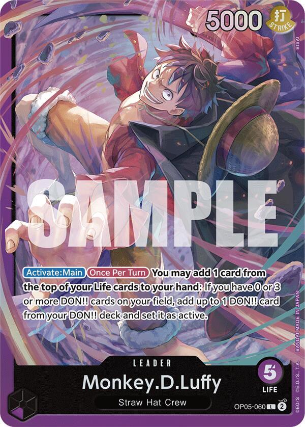 One Piece TCG Purple Leader Monkey.D.Luffy