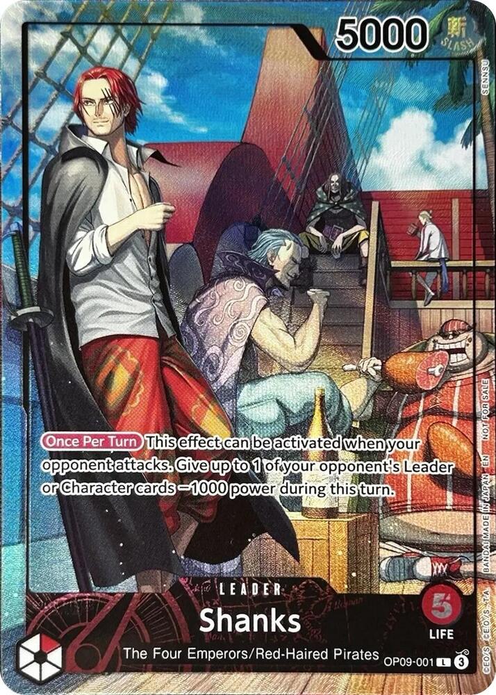 4. Shanks (Alternate Art) OP09-004 - Emperors in the New World Shanks (2025 PSA Magazine Promo) #OP09 001