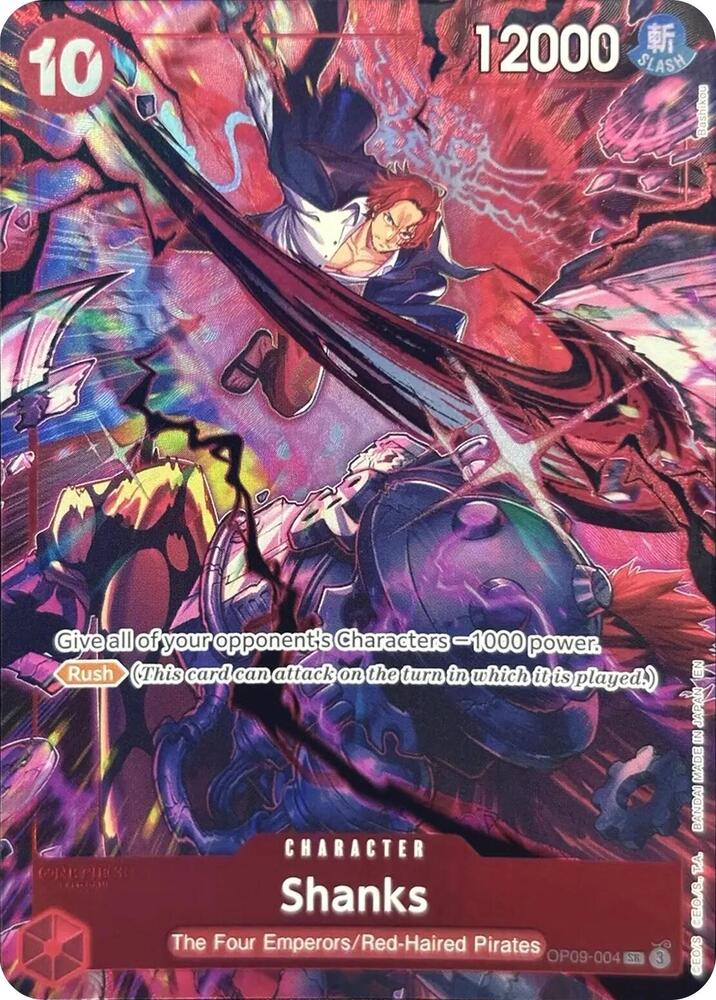 5. Shanks (Alternate Art) OP06-007 - Wings of the Captain Shanks (English Version 2nd Anniversary Set) #OP09 004
