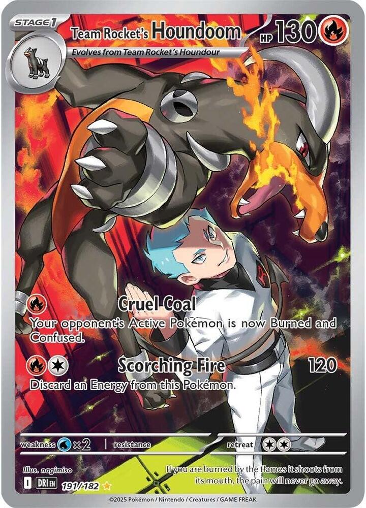 Team Rocket's Houndoom (191) Destined Rivals (Illustration Rare)