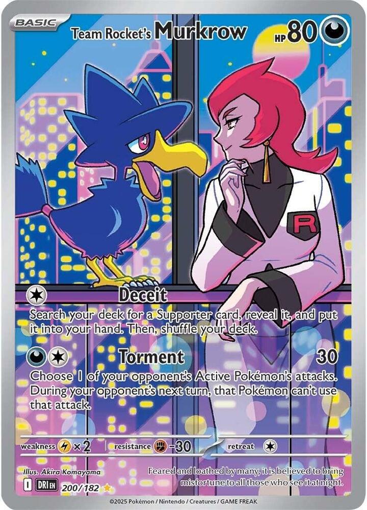 Team Rocket's Murkrow (200) Destined Rivals (Illustration Rare)