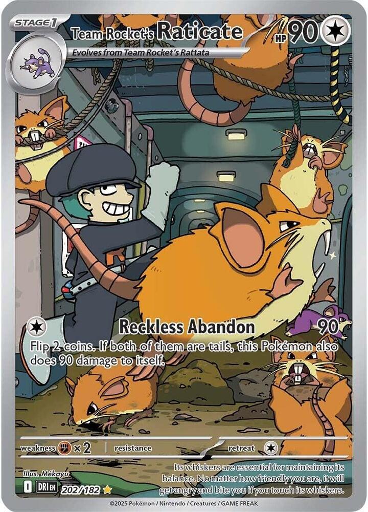 Team Rocket's Raticate (202) Destined Rivals (Illustration Rare)