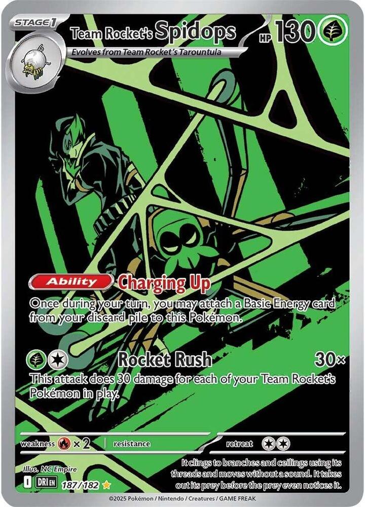 Team Rocket's Spidops (187) Destined Rivals (Illustration Rare)
