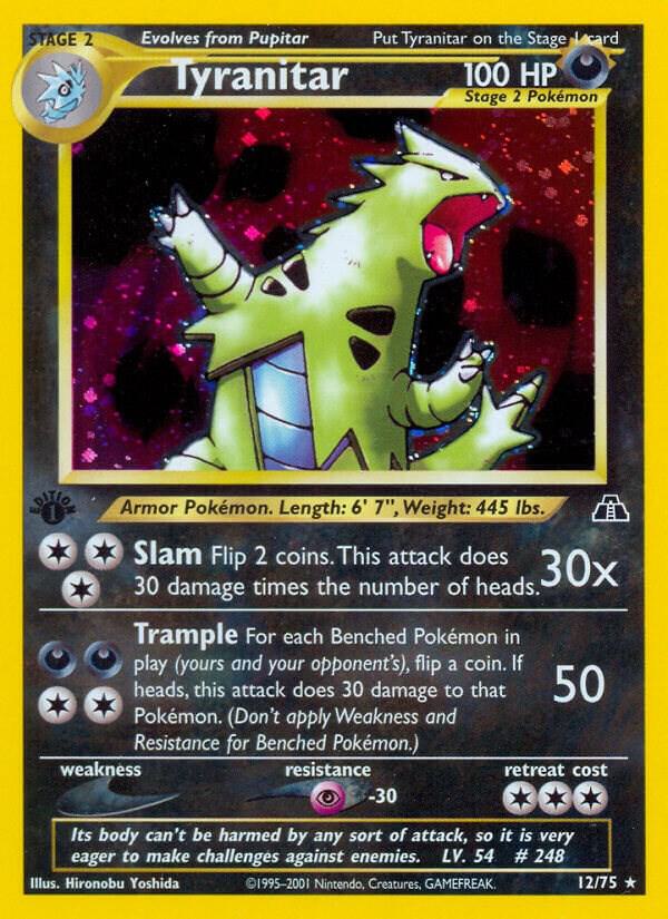 Tyranitar (12) Neo Discovery (Holo Rare)