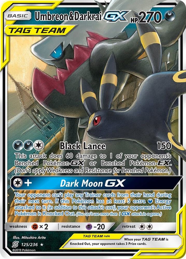 Umbreon and Darkrai GX #125 (Ultra Rare) - Unified Minds Umbreon & Darkrai GX - SM - Unified Minds (SM11)
