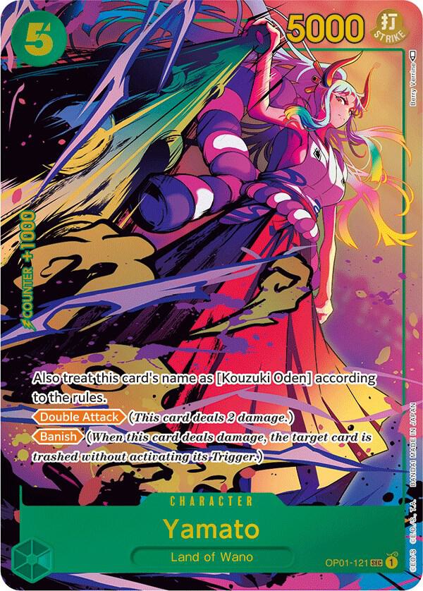 9. Yamato (Alternate Art - Secret Rare) Yamato (Parallel) - Romance Dawn (OP01)