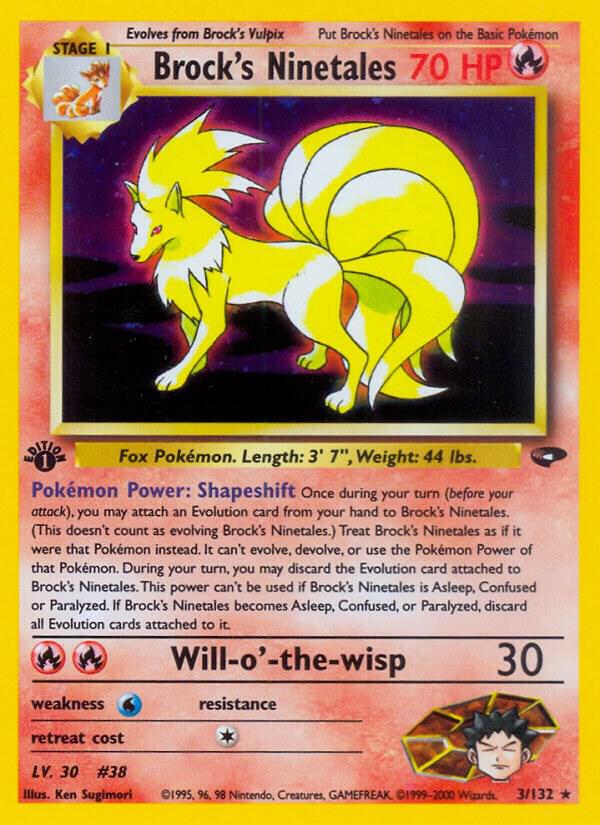 Brock's Ninetales #3 Gym Challenge (Holo Rare)