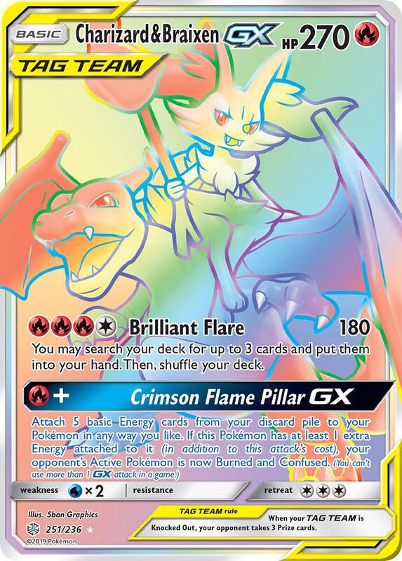 Charizard & Braixen GX #251 Cosmic Eclipse