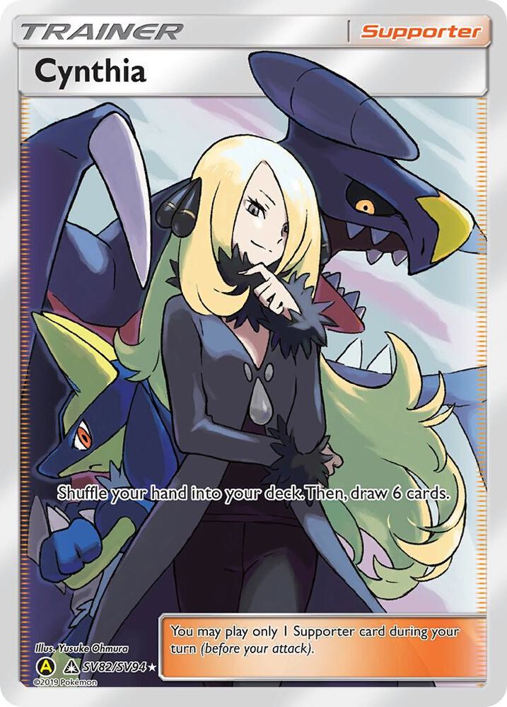 Cynthia #SV82 Hidden Fates Shiny Vault (Shiny Holo Rare)