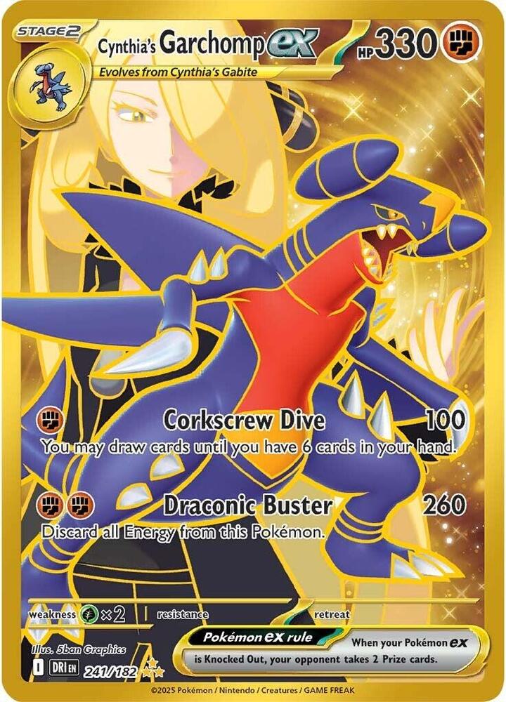 Cynthia's Garchomp ex #241 Destined Rivals (Hyper Rare)