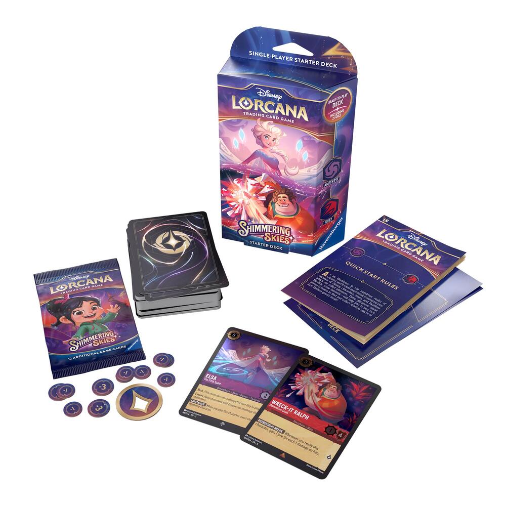 Disney Lorcana Shimmering Skies Starter Deck Amethyst & Ruby