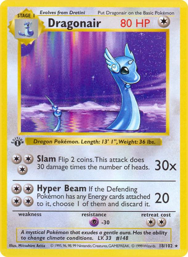 Dragonair #18 Base Set (Shadowless) (Rare)