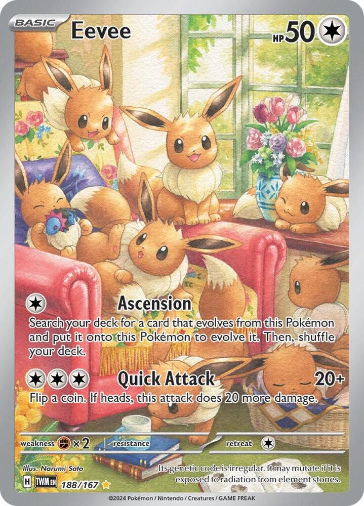 Eevee 188 Twilight Masquerade (Illustration Rare)