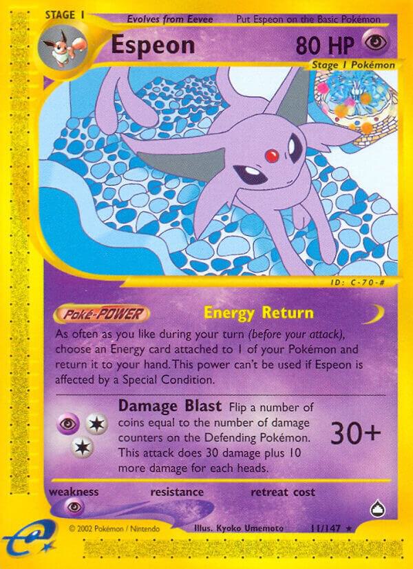 Espeon #11 Aquapolis (Rare)