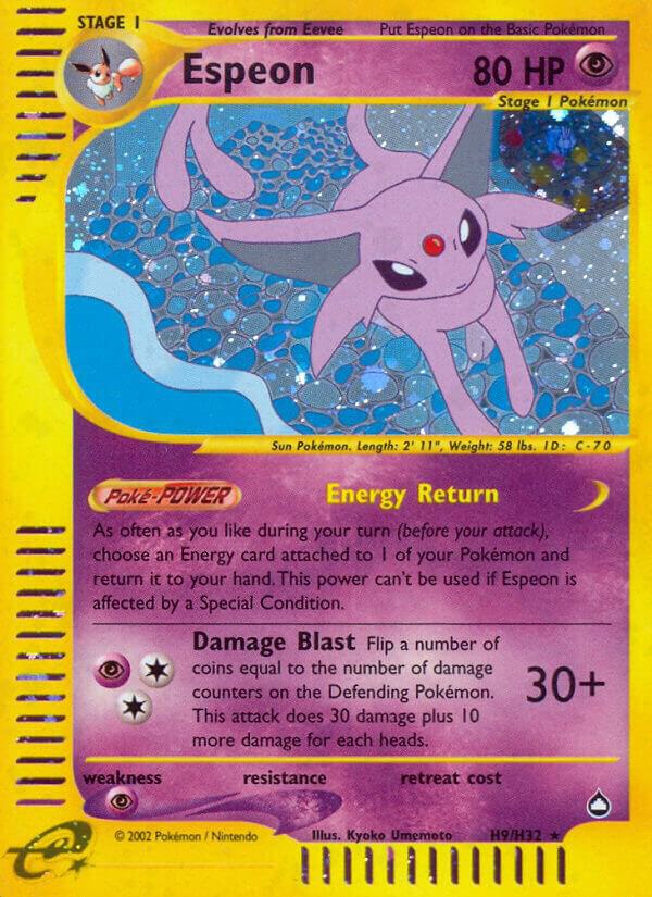 Espeon #H09 Aquapolis (Holo Rare)