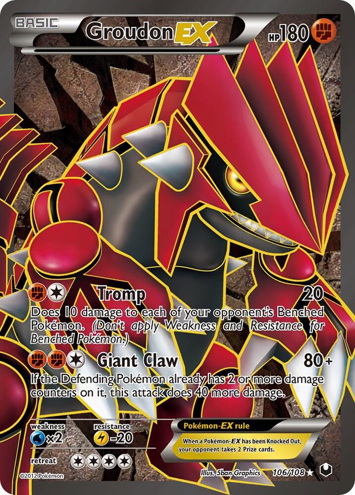 Groudon EX 106 (Full Art) Dark Explorers (Ultra Rare)