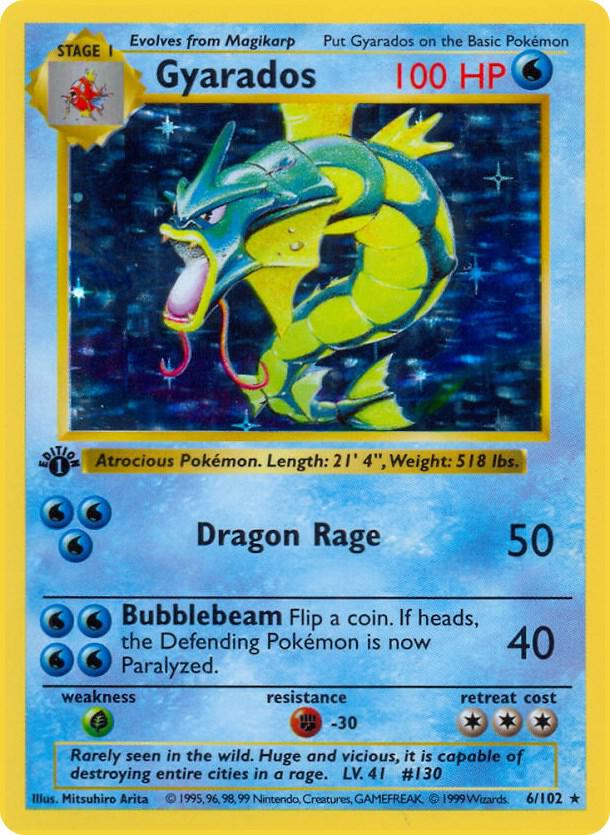 Gyarados 6 Base Set (Shadowless) (Holo Rare)
