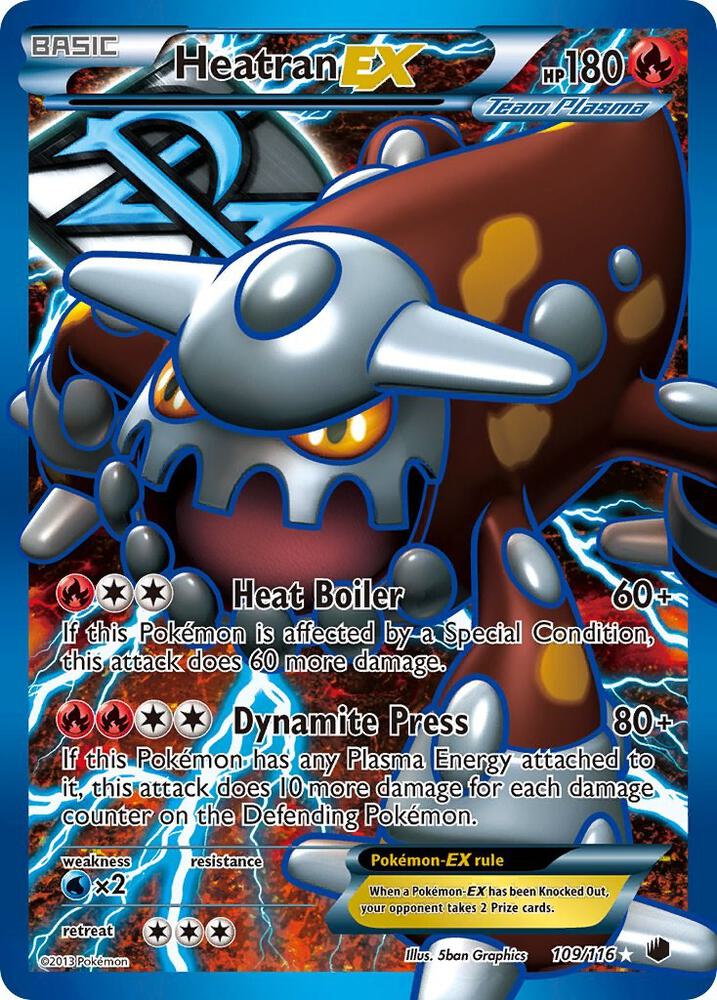 Heatran EX 109 (Team Plasma) (Full Art) Plasma Freeze