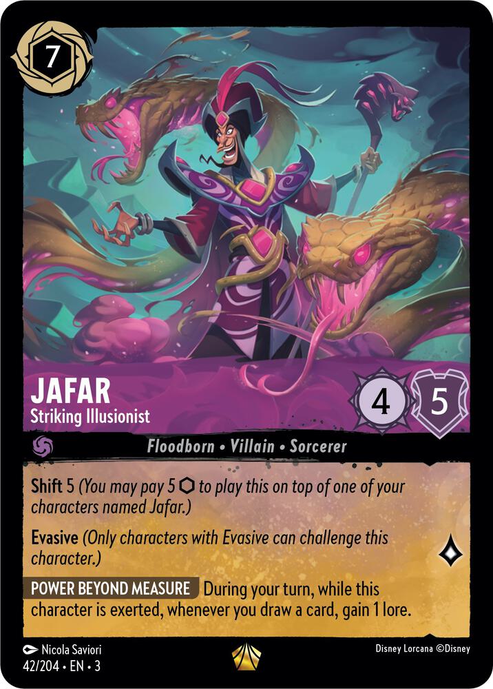 Jafar Striking Illusionist Into the Inklands