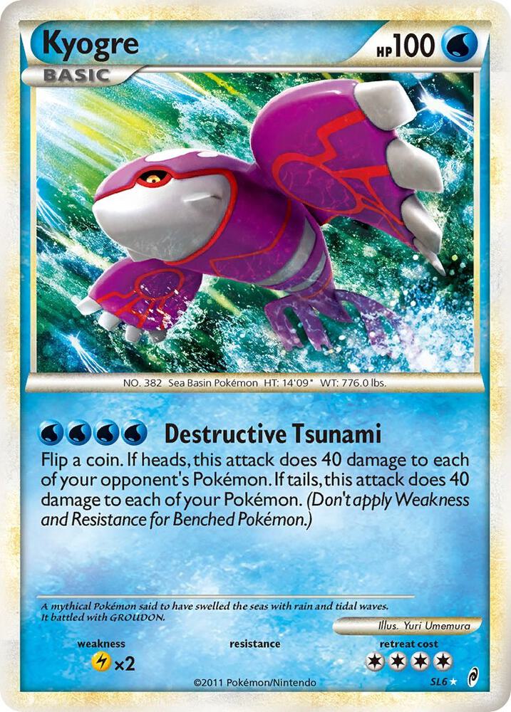 Kyogre SL6 (Shiny) Call of Legends (Holo Rare)