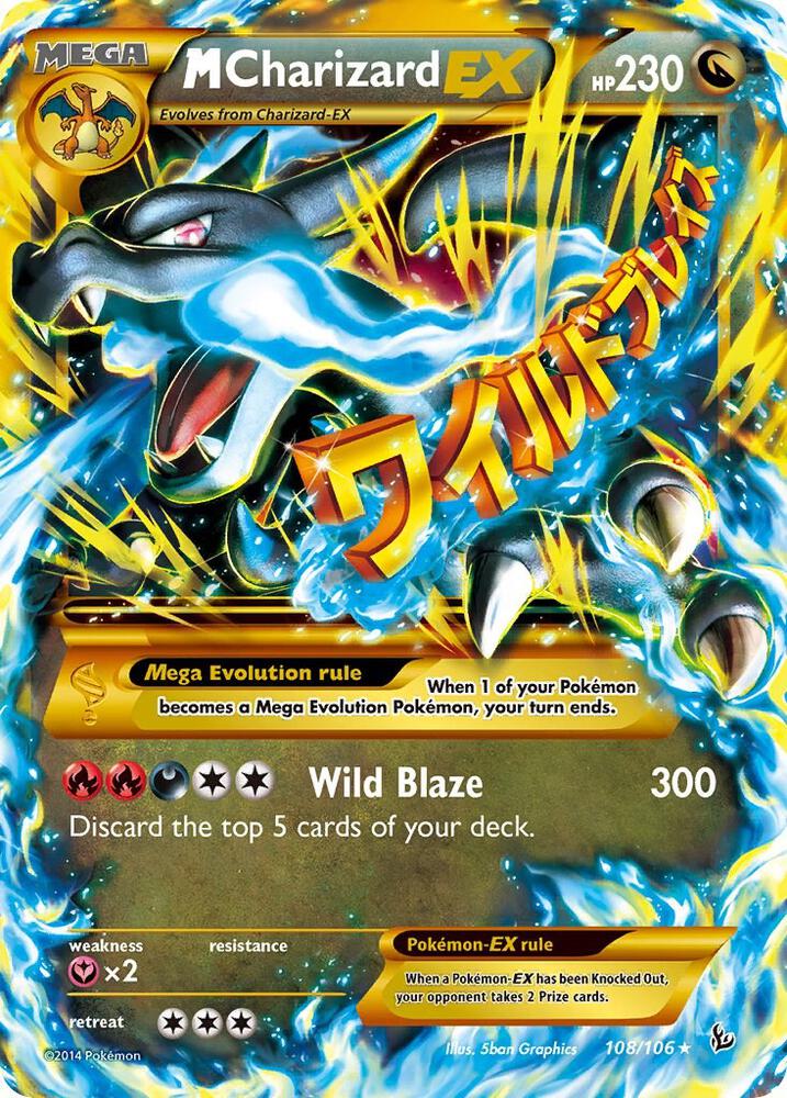 M Charizard EX (X) (Secret) 108 XY Flashfire (Secret Rare)