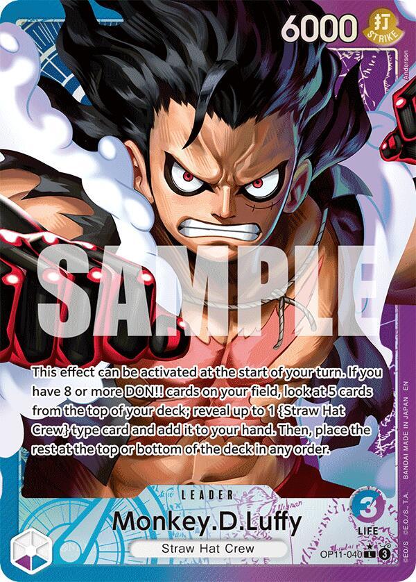 Monkey.D.Luffy (040) (Alternate Art) A Fist of Divine Speed (OP11)