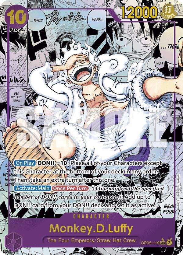 Monkey.D.Luffy OP05 119 (Manga) Premium Booster The Best (Secret Rare)