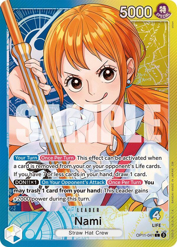 Nami (041) (Alternate Art) A Fist of Divine Speed (OP11)