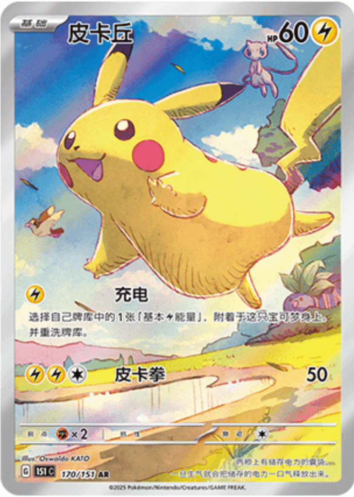 Pikachu #170 (Art Rare) 2025 Pokemon Simplified Chinese 151