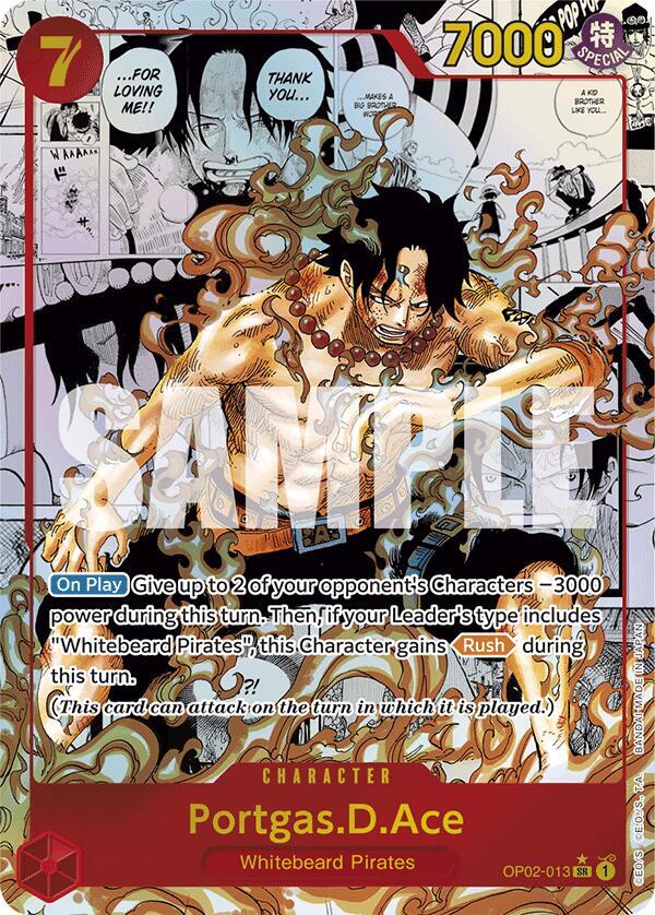 Portgas.D.Ace OP02 013 (Manga) Premium Booster The Best (Super Rare)
