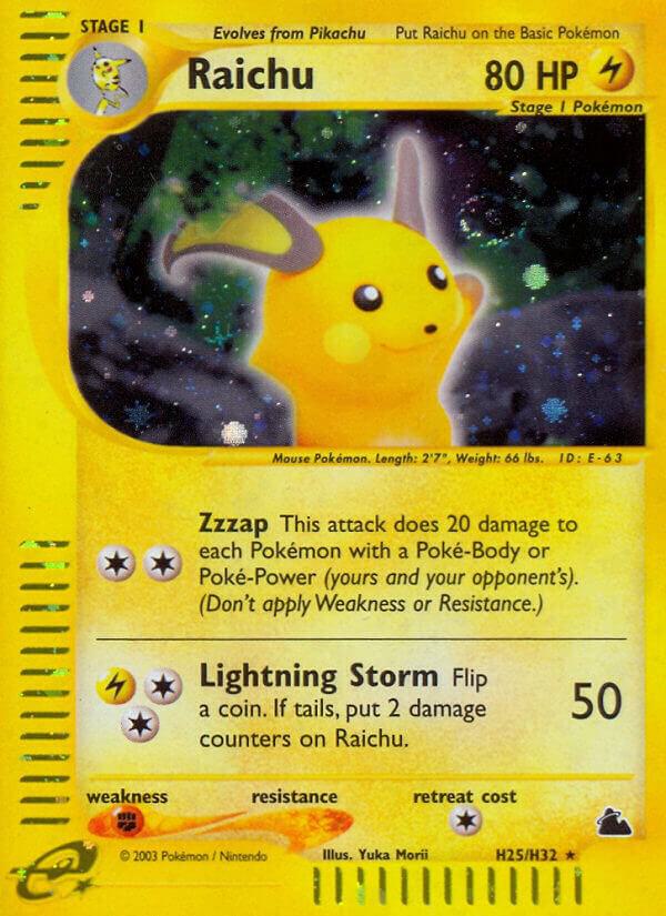 Raichu (H25) Skyridge (Holo Rare)