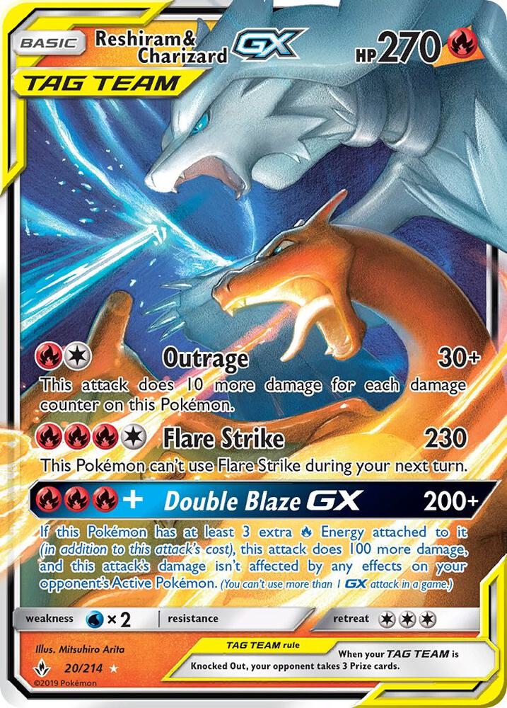 Reshiram & Charizard GX (20) SM Unbroken (Ultra Rare)