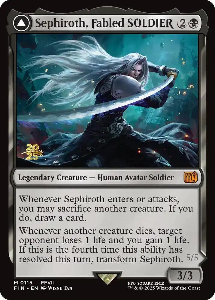 Sephiroth, Fabled SOLDIER #115 Prerelease Cards