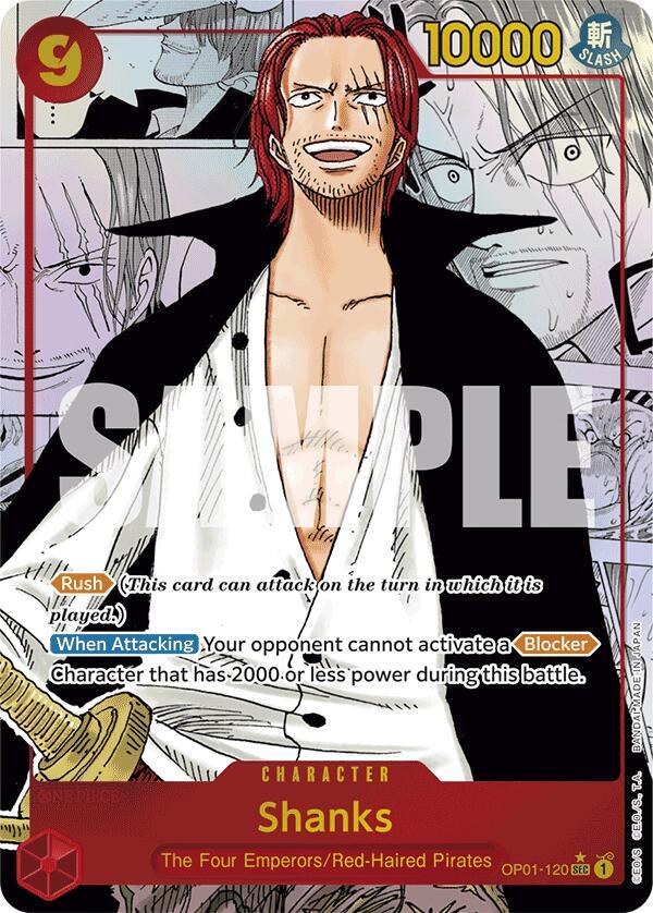 Shanks OP01 120 (Manga) Premium Booster The Best (Secret Rare)