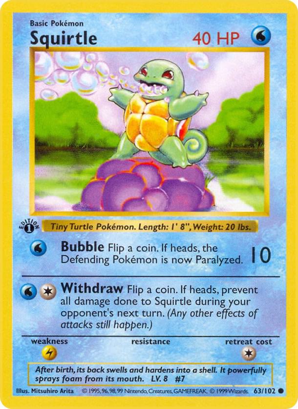 Squirtle (63) Base Set (Shadowless)